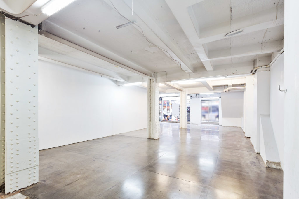 Perfect white-box retail space in Chelsea with blank canvas interior and polished floors