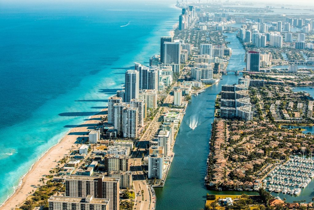 a glorious view of miami south beach where art basel takes place