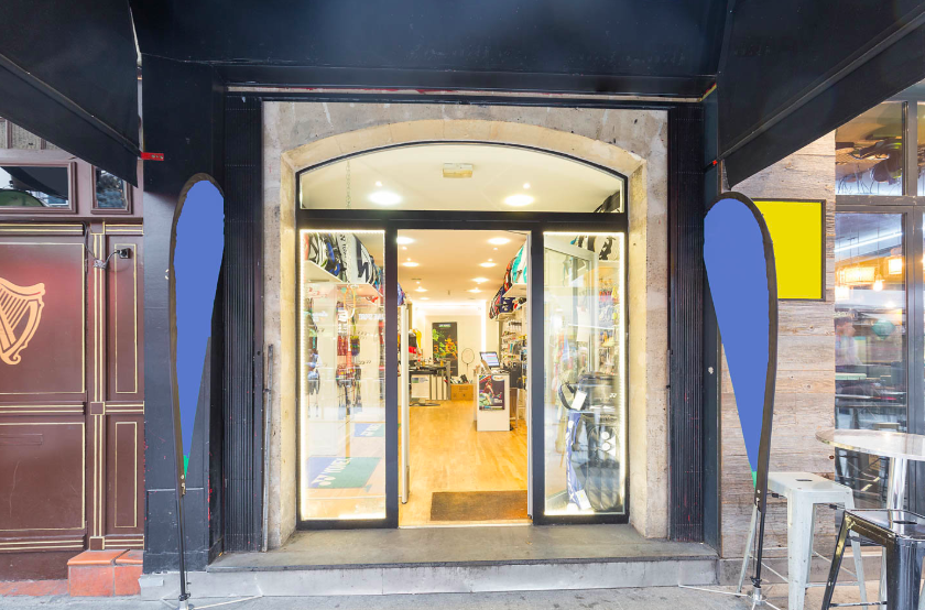 Façade de boutique éphémère à Paris disponible à la location sur Storefront