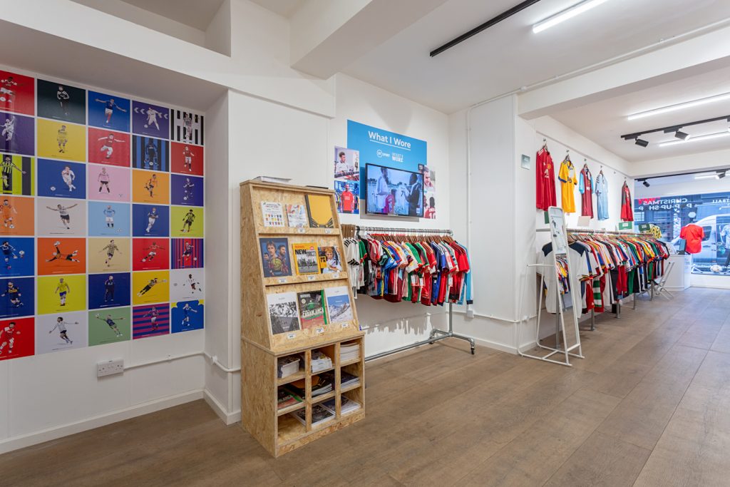 The Classic Football Shirts pop-up store in London