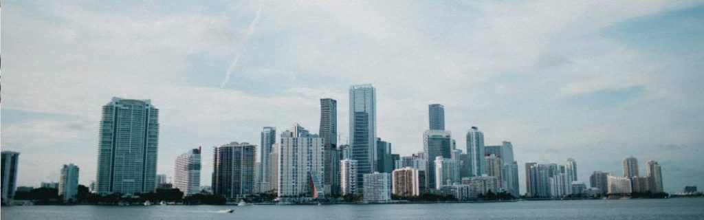 The Miami skyline is a wonderful backdrop to Miami Art Basel