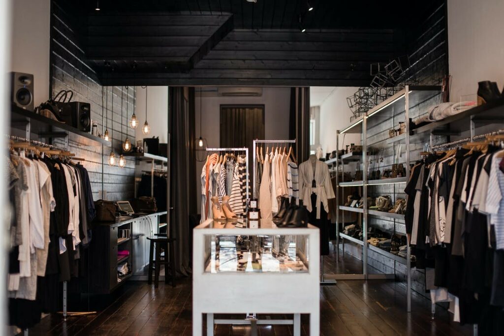 Intérieur d'une boutique haut de gamme