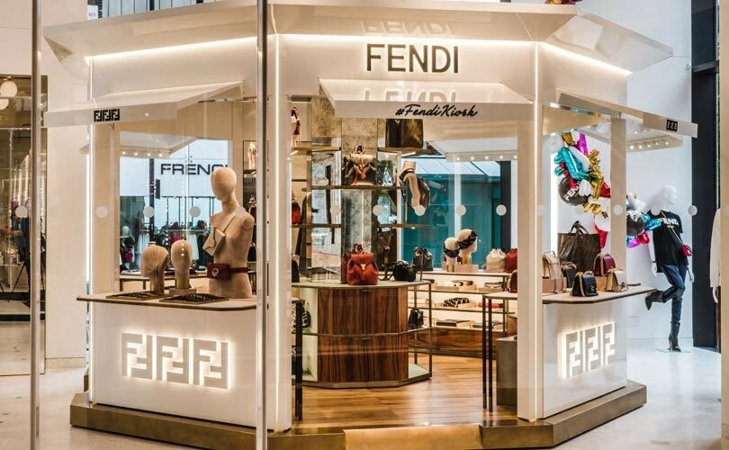 Selfridges hosts fashion pop up shops regularly like this one with FENDI