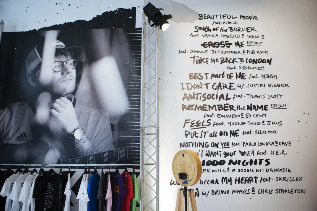 Ed Sheeran had a pop up in Amsterdam for his album