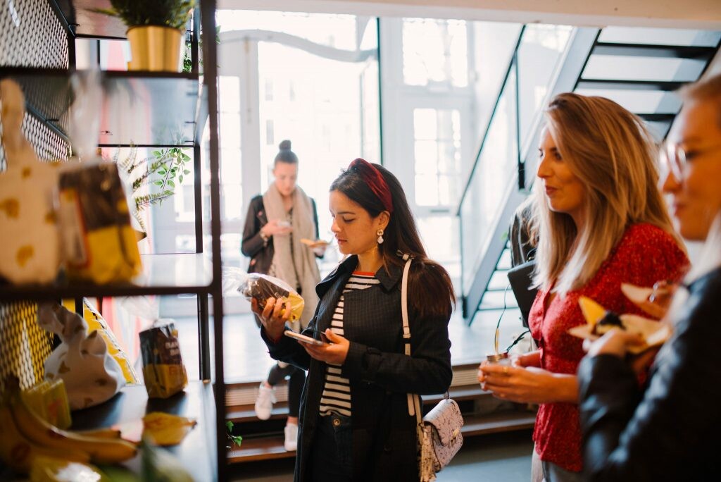 People who came in for free banana bread were exposed to the Sunt brand and many made purchases